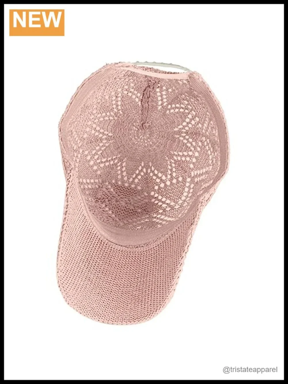 Crochet Knit Baseball Cap for Women Summer Breathable Adjustable Sun Protection